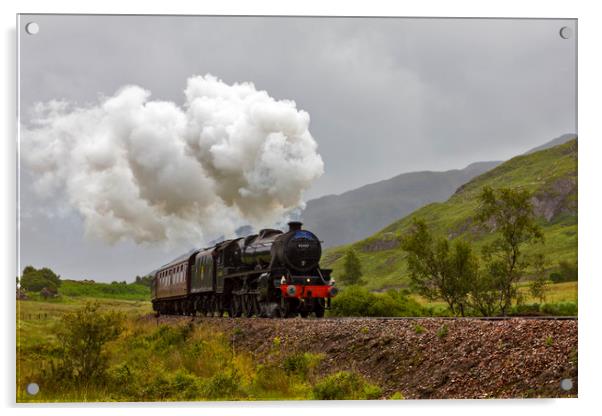 The Jacobite Steam Train Acrylic by Derek Beattie