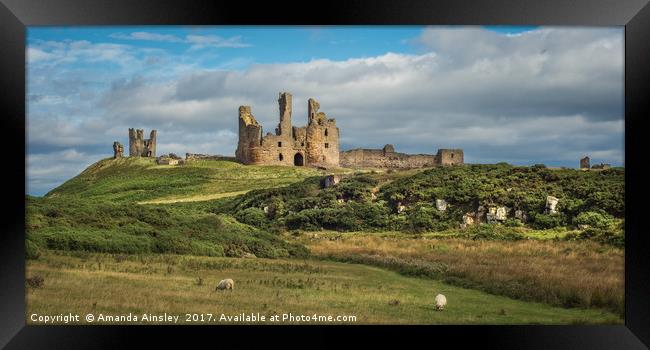 Dunstanburgh Castle Framed Print by AMANDA AINSLEY