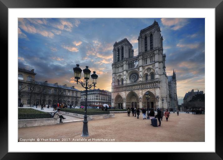 Notre Dame Cathedral Paris 2.0 Framed Mounted Print by Yhun Suarez