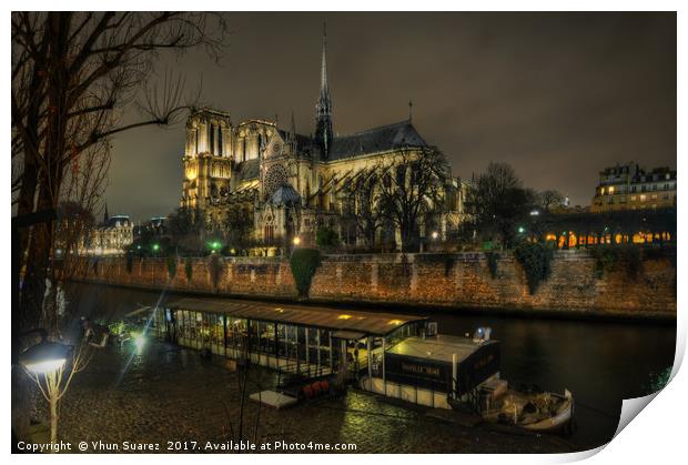 Notre Dame Cathedral Paris 1.0 Print by Yhun Suarez