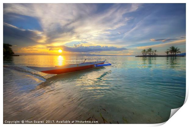 Panglao Island Sunset Print by Yhun Suarez