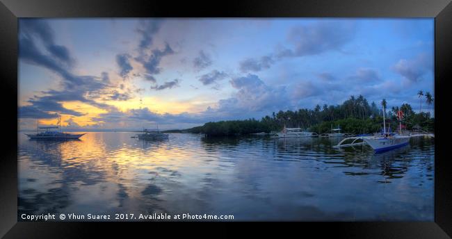 Panglao Port Sunset 11.0 Framed Print by Yhun Suarez