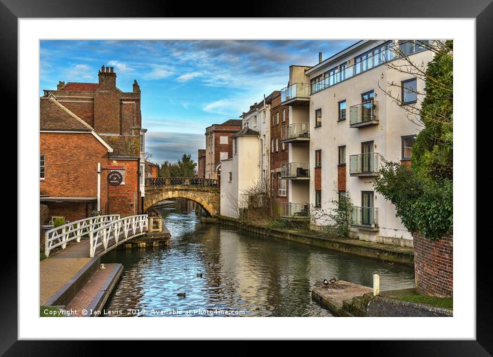 The Kennet And Avon In Newbury Framed Mounted Print by Ian Lewis