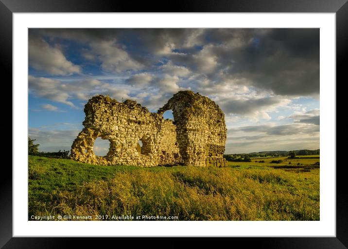 Calceby Ruins Framed Mounted Print by GILL KENNETT