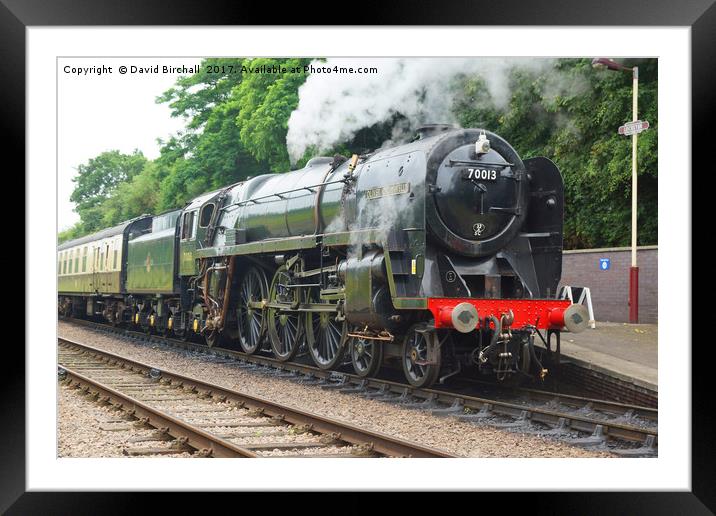 70013 Oliver Cromwell at Leicester Framed Mounted Print by David Birchall