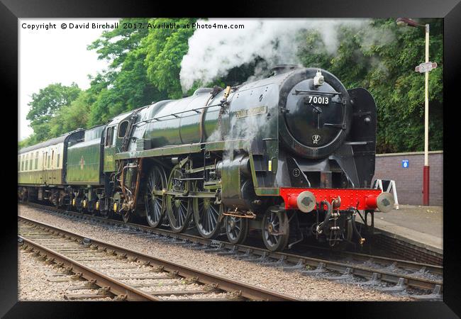 70013 Oliver Cromwell at Leicester Framed Print by David Birchall