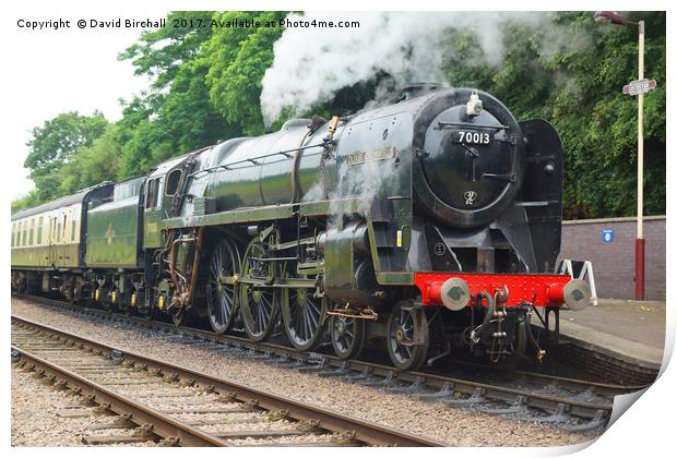 70013 Oliver Cromwell at Leicester Print by David Birchall