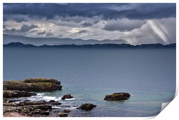 Sundown on Raasay from Applecross Print by Jacqi Elmslie