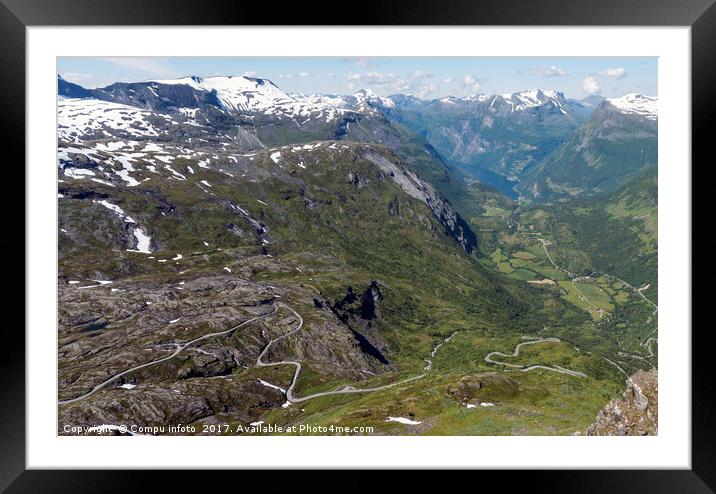 dalsnibba road 63 panoramaroad norway Framed Mounted Print by Chris Willemsen