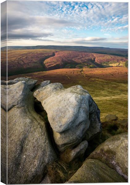 Northern moors in late summer Canvas Print by Andrew Kearton
