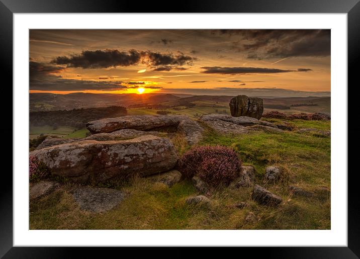 Knuckle Stone Sunset Framed Mounted Print by Paul Andrews