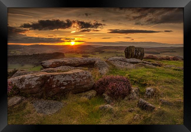 Knuckle Stone Sunset Framed Print by Paul Andrews