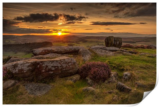 Knuckle Stone Sunset Print by Paul Andrews