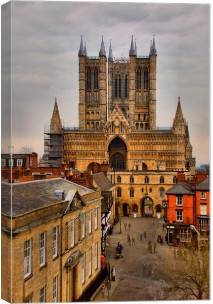Lincoln Cathedral Canvas Print by Joanna Pinder