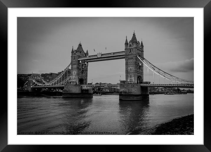 Tower Bridge with cloud Framed Mounted Print by Paul Piciu-Horvat