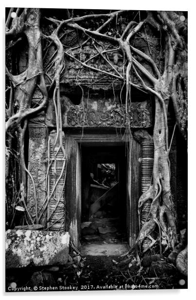 Tomb Raider Door - #1 Acrylic by Stephen Stookey
