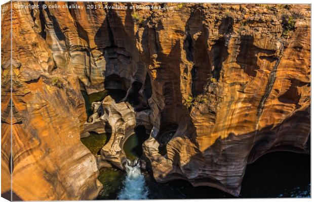 Bourkes Luck Potholes - South Africa  Canvas Print by colin chalkley