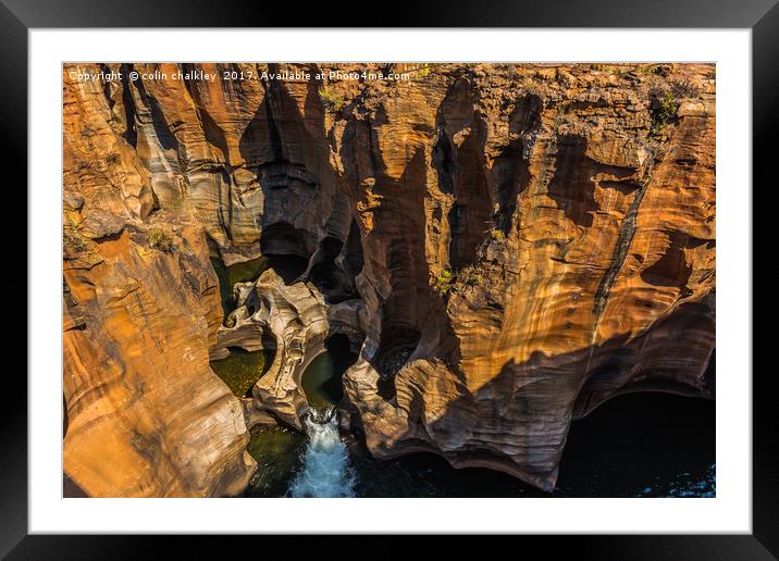 Bourkes Luck Potholes - South Africa  Framed Mounted Print by colin chalkley