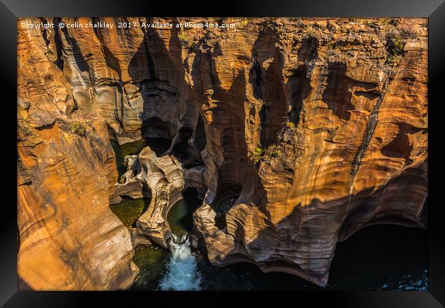 Bourkes Luck Potholes - South Africa  Framed Print by colin chalkley