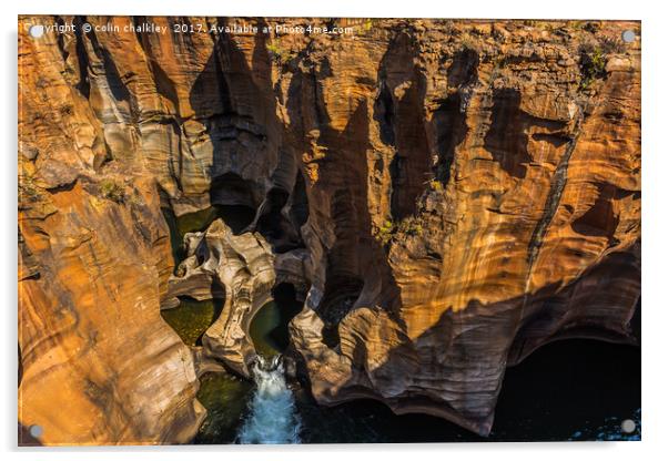 Bourkes Luck Potholes - South Africa  Acrylic by colin chalkley