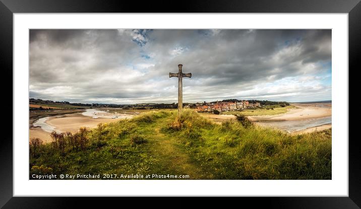 St Cuthberts Cross  Framed Mounted Print by Ray Pritchard