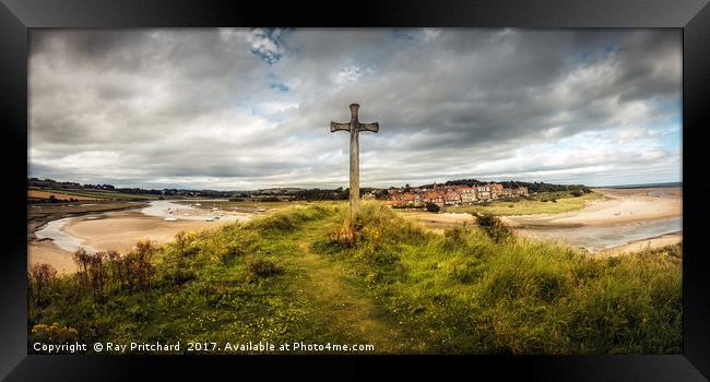St Cuthberts Cross  Framed Print by Ray Pritchard