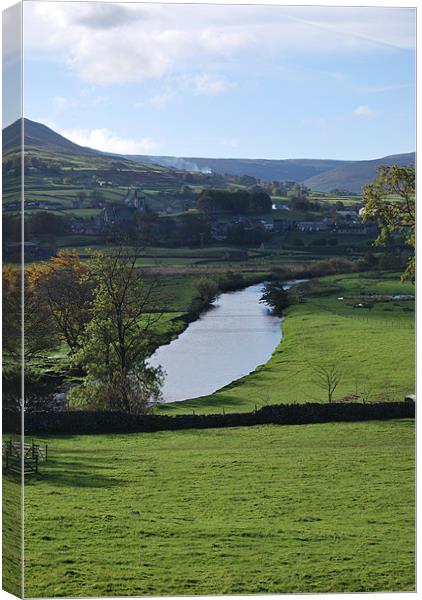 River running through Yorkshire Dales Canvas Print by Madeline Harris