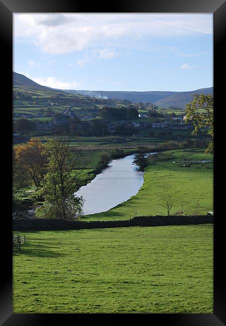 River running through Yorkshire Dales Framed Print by Madeline Harris