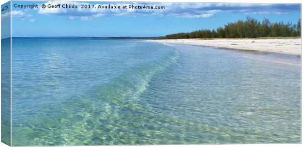 Tropical Beach Crystal Clear Waters. Canvas Print by Geoff Childs