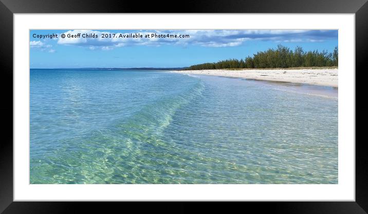 Tropical Beach Crystal Clear Waters. Framed Mounted Print by Geoff Childs