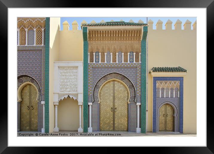 Doors of Beauty, Fes, Morocco Framed Mounted Print by Carole-Anne Fooks
