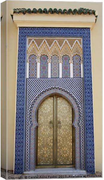 Doors of Beauty, Fes, Morocco Canvas Print by Carole-Anne Fooks