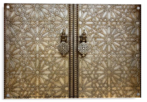 Doors of Beauty, Fes, Morocco Acrylic by Carole-Anne Fooks