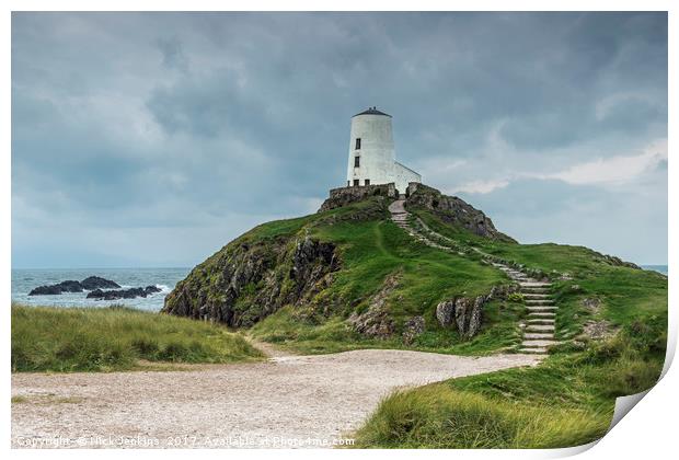 The Ty Mawr Lighthouse on Llanddwyn Island Anglese Print by Nick Jenkins