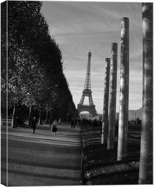Eiffel Tower, Paris - Iconic Black & White Canvas Print by Jonathan Pankhurst