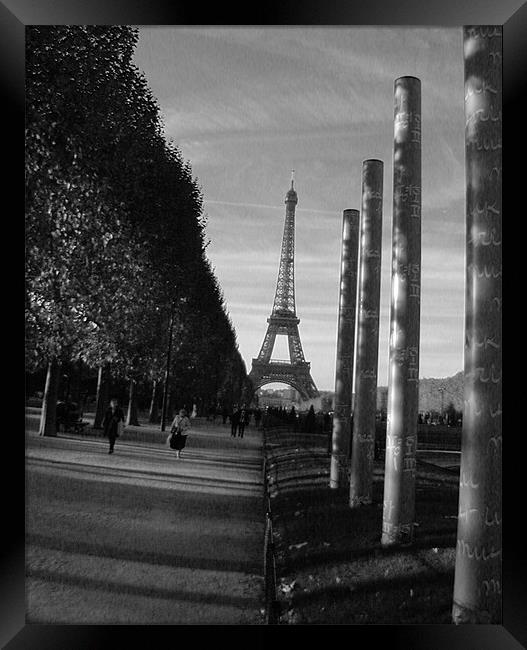 Eiffel Tower, Paris - Iconic Black & White Framed Print by Jonathan Pankhurst