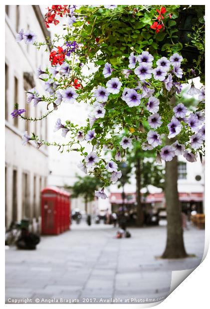 Spring in London Print by Angela Bragato