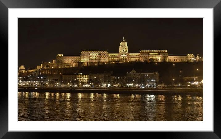 Buda Castle at night                   Framed Mounted Print by John Iddles