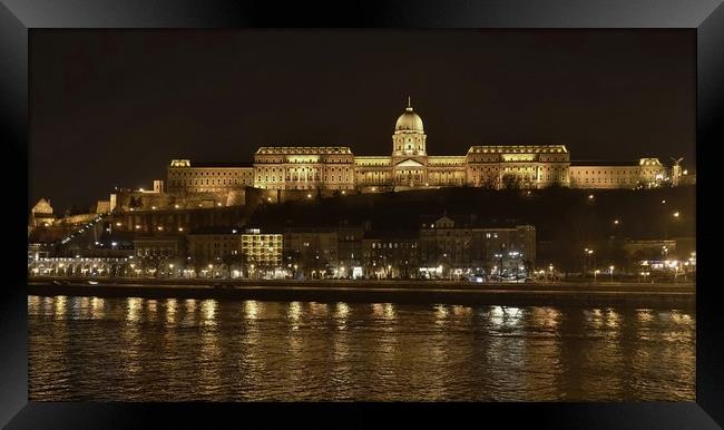 Buda Castle at night                   Framed Print by John Iddles