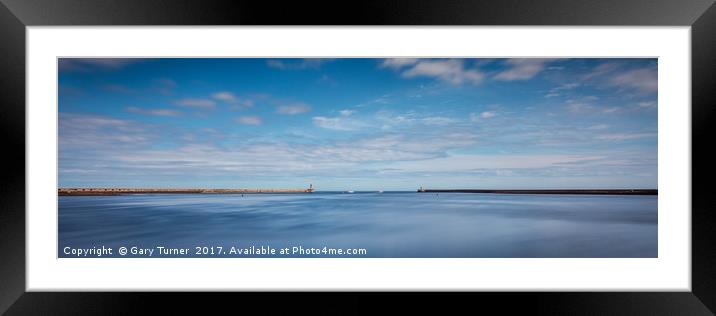 Mouth of the Tyne Panoramic Framed Mounted Print by Gary Turner