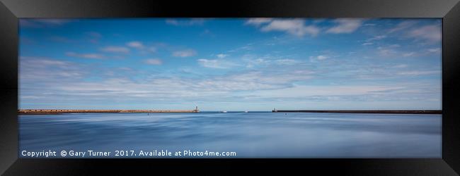 Mouth of the Tyne Panoramic Framed Print by Gary Turner