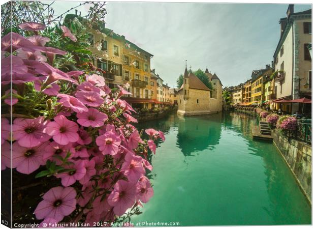 Annecy Le Vieux Old Medieval Town Canvas Print by Fabrizio Malisan