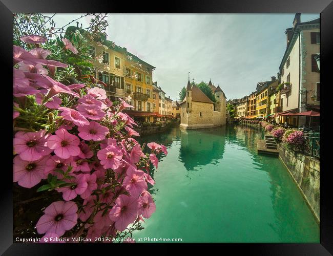 Annecy Le Vieux Old Medieval Town Framed Print by Fabrizio Malisan
