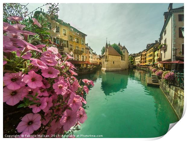 Annecy Le Vieux Old Medieval Town Print by Fabrizio Malisan