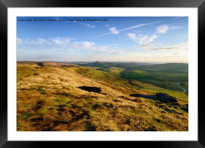 Shining Tor in the Peak District Framed Mounted Print by Helen Hotson