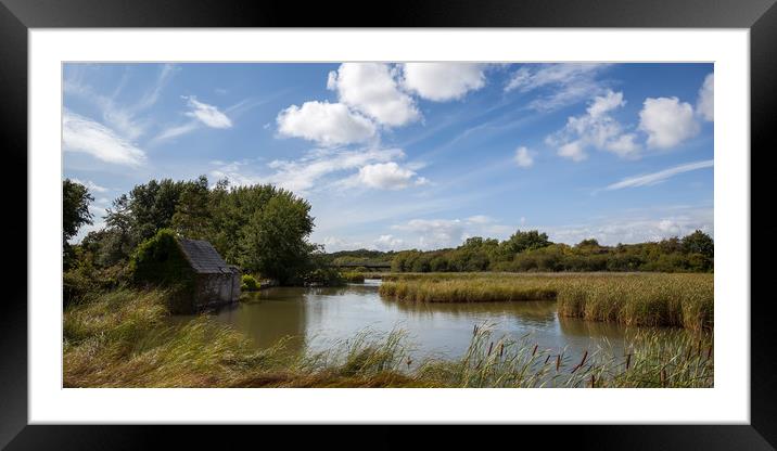 Old Millpond Dodnor Isle Of Wight Framed Mounted Print by Wight Landscapes