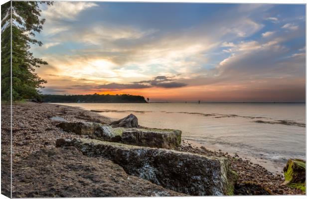 Fishbourne Sunset Isle Of Wight Canvas Print by Wight Landscapes