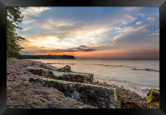Fishbourne Sunset Isle Of Wight Framed Print by Wight Landscapes