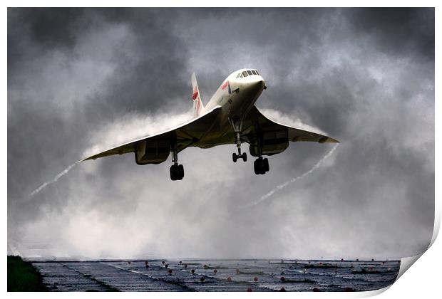 Concorde Storm Print by J Biggadike