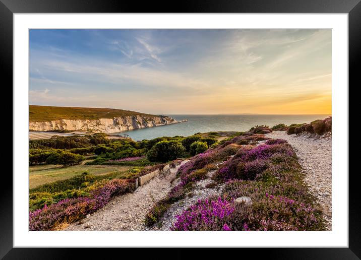 The Needles At Sunset Isle Of Wight Framed Mounted Print by Wight Landscapes